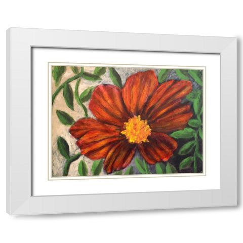 Simple Garden I White Modern Wood Framed Art Print with Double Matting by Johnson, Walt