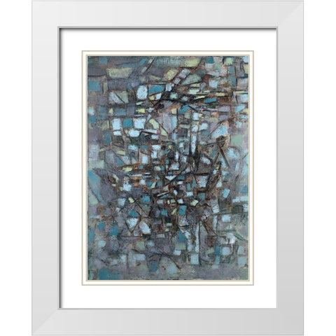 Cobblestone White Modern Wood Framed Art Print with Double Matting by Johnson, Walt