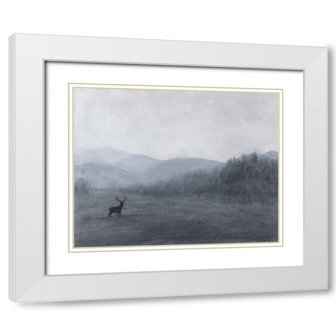 Natures Beauty White Modern Wood Framed Art Print with Double Matting by Johnson, Walt