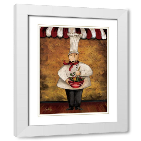 The Gourmets III White Modern Wood Framed Art Print with Double Matting by Medley, Elizabeth