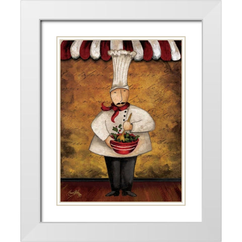 The Gourmets III White Modern Wood Framed Art Print with Double Matting by Medley, Elizabeth