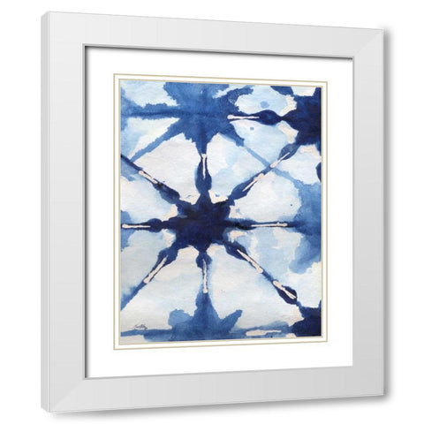 Shibori II White Modern Wood Framed Art Print with Double Matting by Medley, Elizabeth