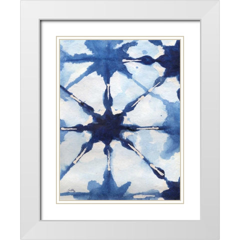 Shibori II White Modern Wood Framed Art Print with Double Matting by Medley, Elizabeth