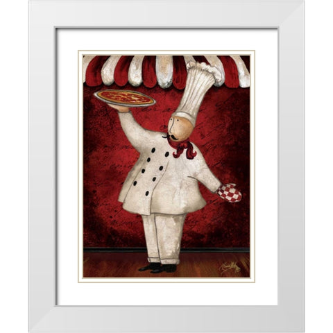 The Gourmets I White Modern Wood Framed Art Print with Double Matting by Medley, Elizabeth