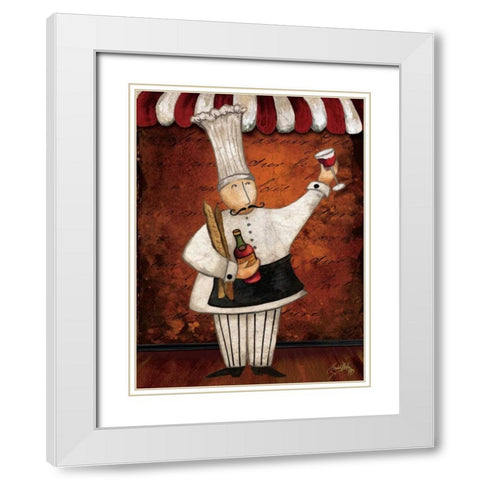 The Gourmets II White Modern Wood Framed Art Print with Double Matting by Medley, Elizabeth