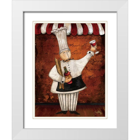 The Gourmets II White Modern Wood Framed Art Print with Double Matting by Medley, Elizabeth