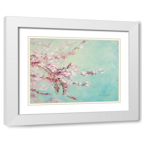 Sakura Fragile Beauty White Modern Wood Framed Art Print with Double Matting by Loreth, Lanie
