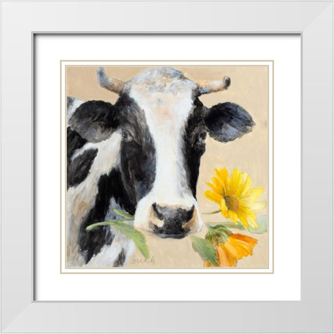 Daiseis For You I White Modern Wood Framed Art Print with Double Matting by Loreth, Lanie