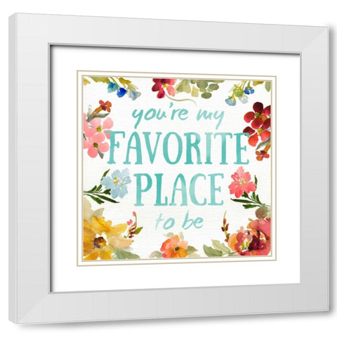 Sweetest To Be II White Modern Wood Framed Art Print with Double Matting by Loreth, Lanie