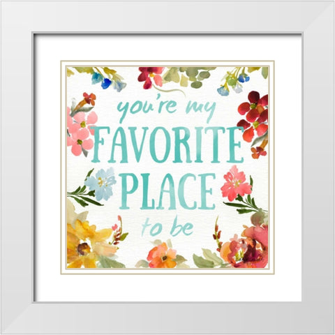 Sweetest To Be II White Modern Wood Framed Art Print with Double Matting by Loreth, Lanie