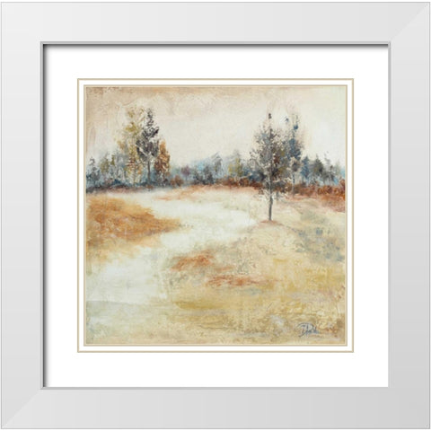Quiet Forest I White Modern Wood Framed Art Print with Double Matting by Pinto, Patricia