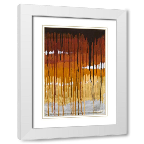 Summer Rain II White Modern Wood Framed Art Print with Double Matting by Pinto, Patricia