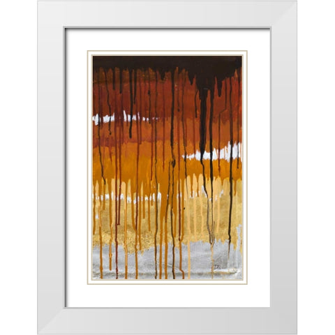 Summer Rain II White Modern Wood Framed Art Print with Double Matting by Pinto, Patricia