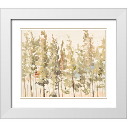 Bosque Verde Brisa I White Modern Wood Framed Art Print with Double Matting by Pinto, Patricia