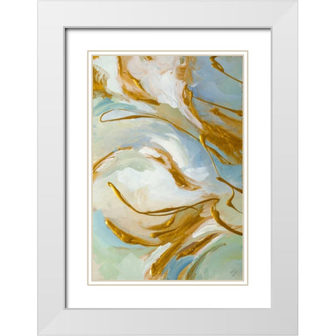 The Sea Sings White Modern Wood Framed Art Print with Double Matting by Loreth, Lanie