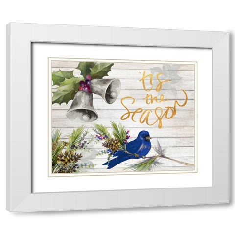 Tis The Season White Modern Wood Framed Art Print with Double Matting by Loreth, Lanie
