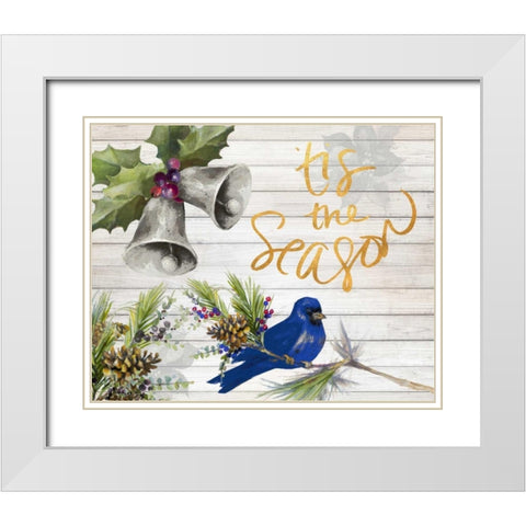 Tis The Season White Modern Wood Framed Art Print with Double Matting by Loreth, Lanie
