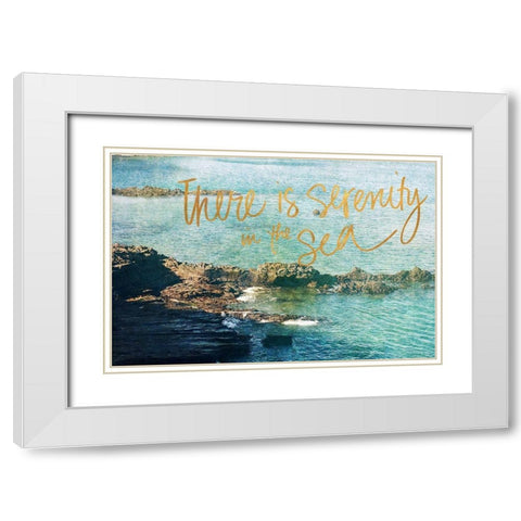 Serenity At The Sea White Modern Wood Framed Art Print with Double Matting by Coppel, Anna