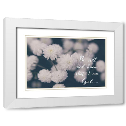 Be Still White Modern Wood Framed Art Print with Double Matting by Coppel, Anna