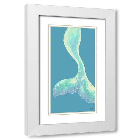 Vibrant Tail White Modern Wood Framed Art Print with Double Matting by Medley, Elizabeth