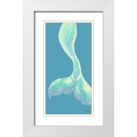 Vibrant Tail White Modern Wood Framed Art Print with Double Matting by Medley, Elizabeth