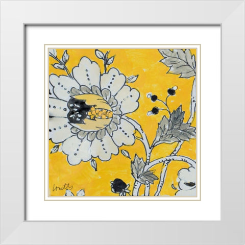 Gray Berry Cherry I White Modern Wood Framed Art Print with Double Matting by Loreth, Lanie