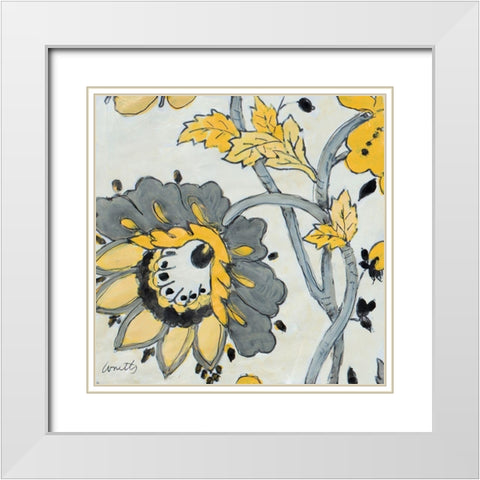 Gray Berry Cherry Way White Modern Wood Framed Art Print with Double Matting by Loreth, Lanie