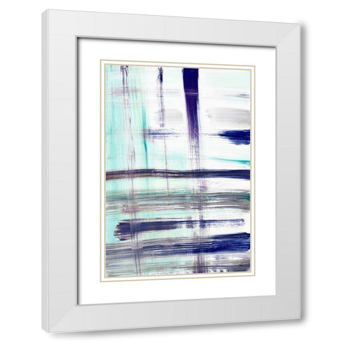 Stroke Pop Panel White Modern Wood Framed Art Print with Double Matting by Papa, Kat