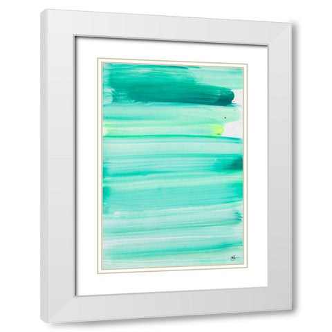 Colour Study I White Modern Wood Framed Art Print with Double Matting by Papa, Kat