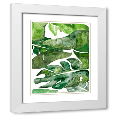 Watercolor Party II White Modern Wood Framed Art Print with Double Matting by James, Nola