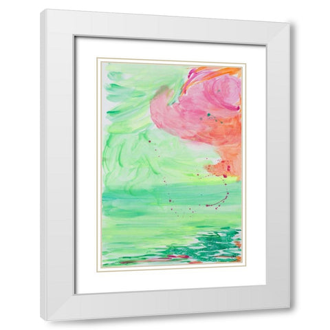 Contempo II White Modern Wood Framed Art Print with Double Matting by Papa, Kat