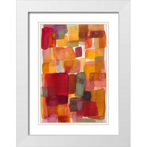 Mondays Melody I White Modern Wood Framed Art Print with Double Matting by Loreth, Lanie