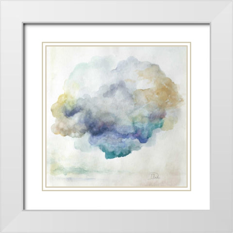 Clouds II White Modern Wood Framed Art Print with Double Matting by Pinto, Patricia