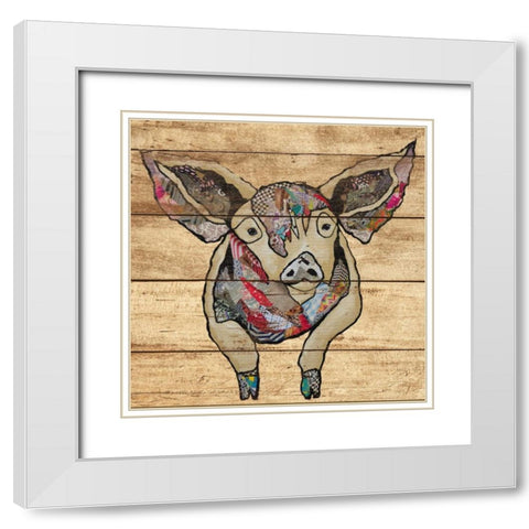 Farm Collage on Wood I  White Modern Wood Framed Art Print with Double Matting by Ritter, Gina