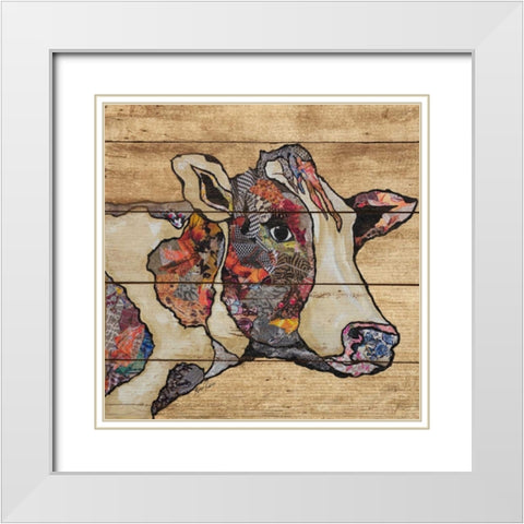 Farm Collage On Wood II White Modern Wood Framed Art Print with Double Matting by Ritter, Gina