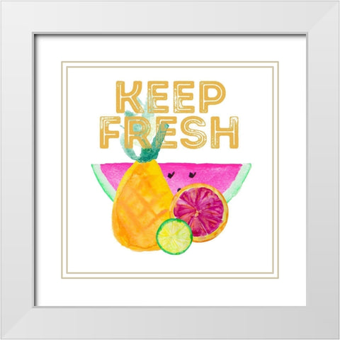 Keep Fresh White Modern Wood Framed Art Print with Double Matting by James, Nola