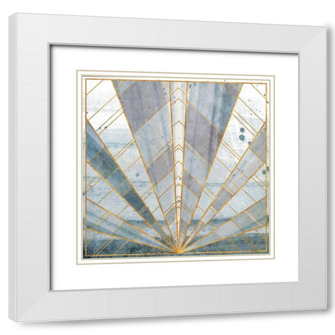 Deco Square II White Modern Wood Framed Art Print with Double Matting by Papa, Kat