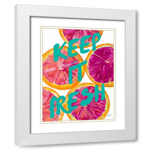 Fresh and Sweet I White Modern Wood Framed Art Print with Double Matting by James, Nola