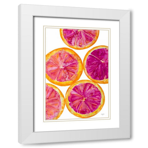 Fruit Punch I White Modern Wood Framed Art Print with Double Matting by James, Nola