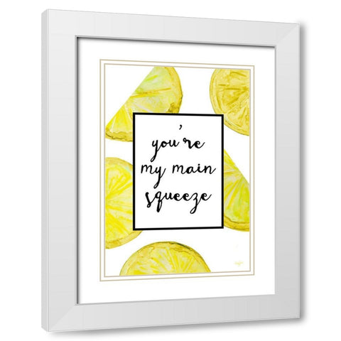 Main Squeeze White Modern Wood Framed Art Print with Double Matting by James, Nola