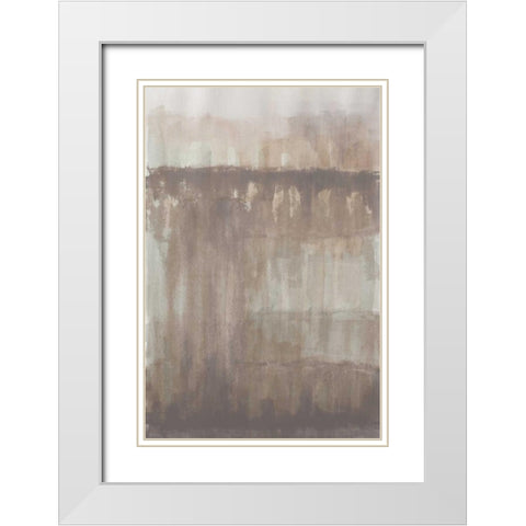 Neutral Ice White Modern Wood Framed Art Print with Double Matting by Pinto, Patricia