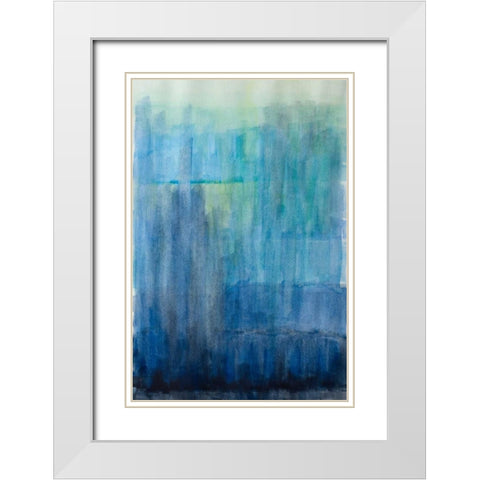 Blue Ice White Modern Wood Framed Art Print with Double Matting by Pinto, Patricia