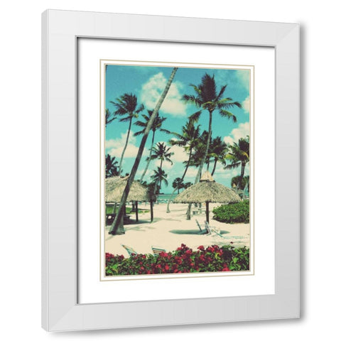 Tropical Oasis White Modern Wood Framed Art Print with Double Matting by Peck, Gail