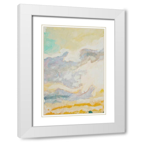 Graceful White Modern Wood Framed Art Print with Double Matting by Peck, Gail
