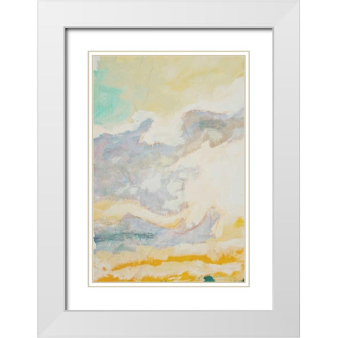 Graceful White Modern Wood Framed Art Print with Double Matting by Peck, Gail