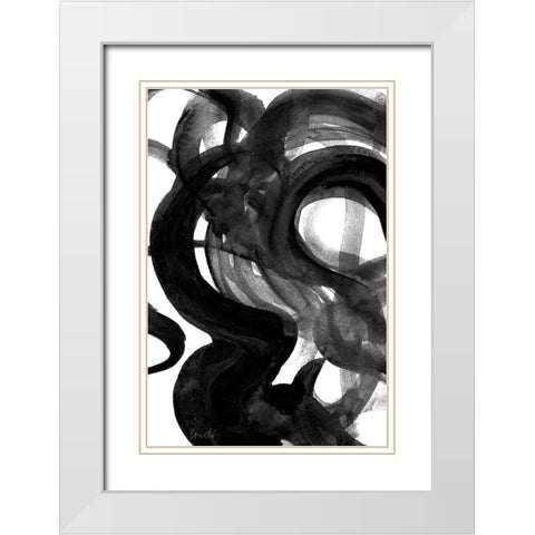 Dark Movement I White Modern Wood Framed Art Print with Double Matting by Loreth, Lanie
