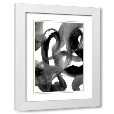 Dark Movement II White Modern Wood Framed Art Print with Double Matting by Loreth, Lanie