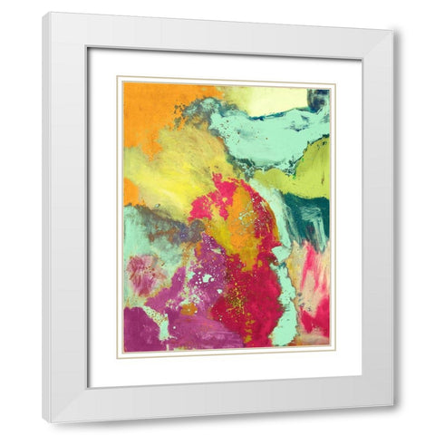 Movement White Modern Wood Framed Art Print with Double Matting by Maria, Robin