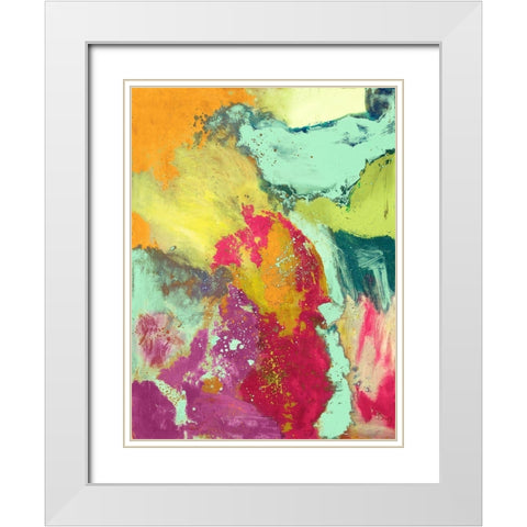 Movement White Modern Wood Framed Art Print with Double Matting by Maria, Robin
