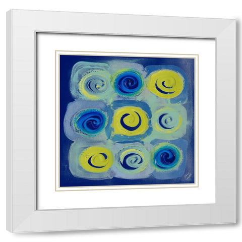 Indigo Modern Joy II White Modern Wood Framed Art Print with Double Matting by Loreth, Lanie